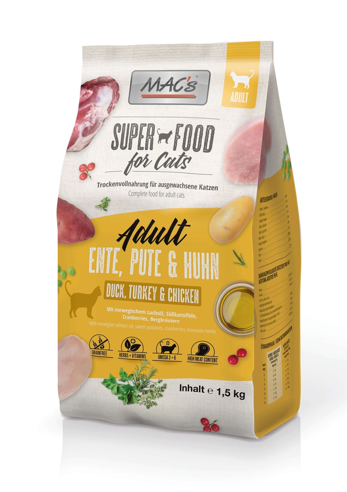 Mac's Cat Adult Ente, Pute & Huhn