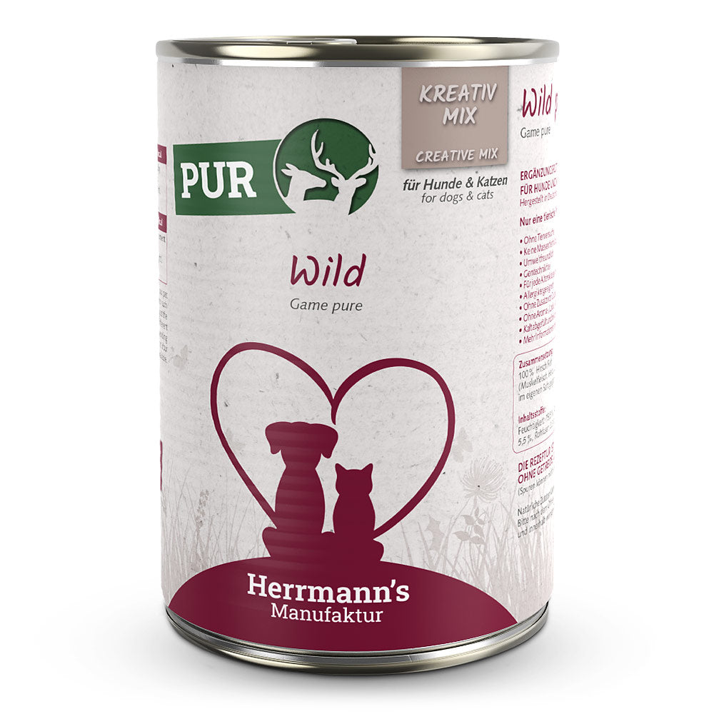 Herrmann's Dog/Cat Adulte Kreativ-Mix Pur Bio-Gibier