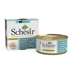 Schesir Katze Brühe Thunfisch & Goldbrasse