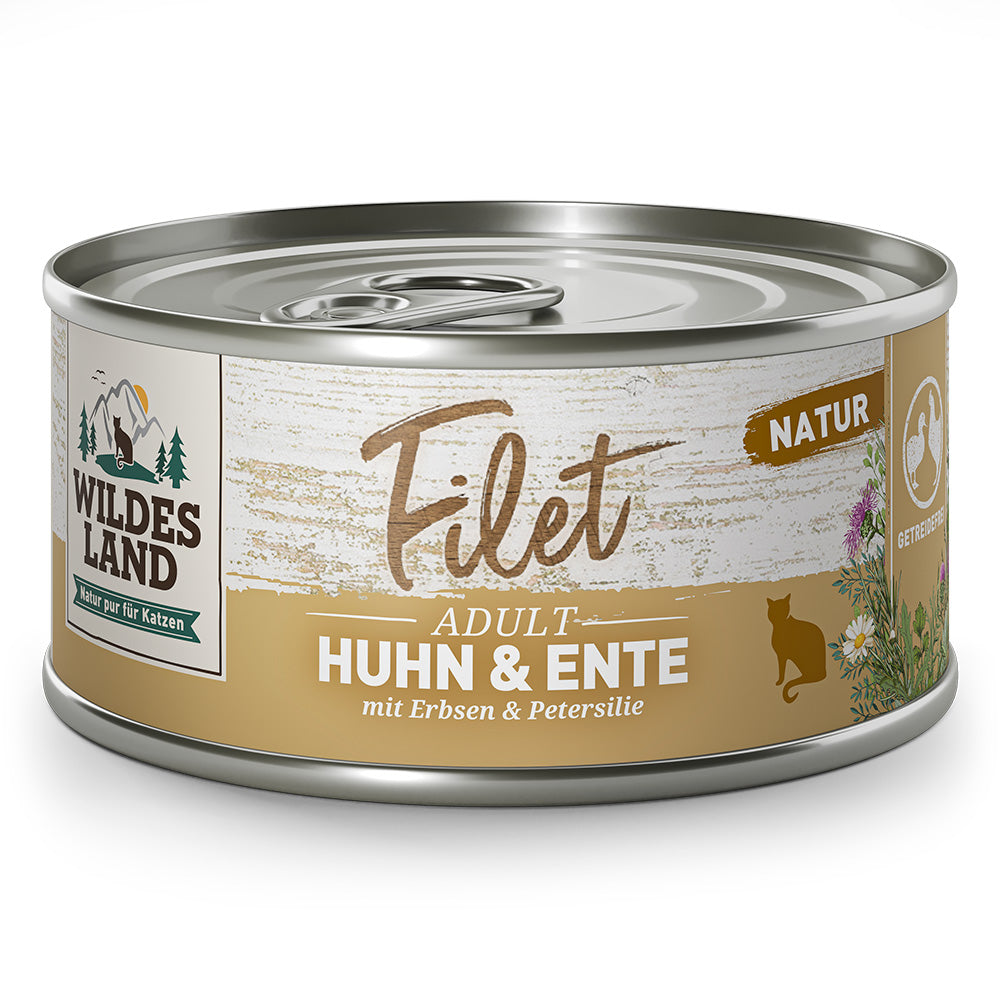 Wildes Land Filet Huhn & Ente mit Erbsen & Petersilie