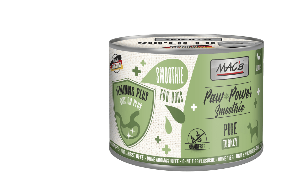 Mac's Hund Pfoten-Power-Smoothie Verdauung Plus Pute