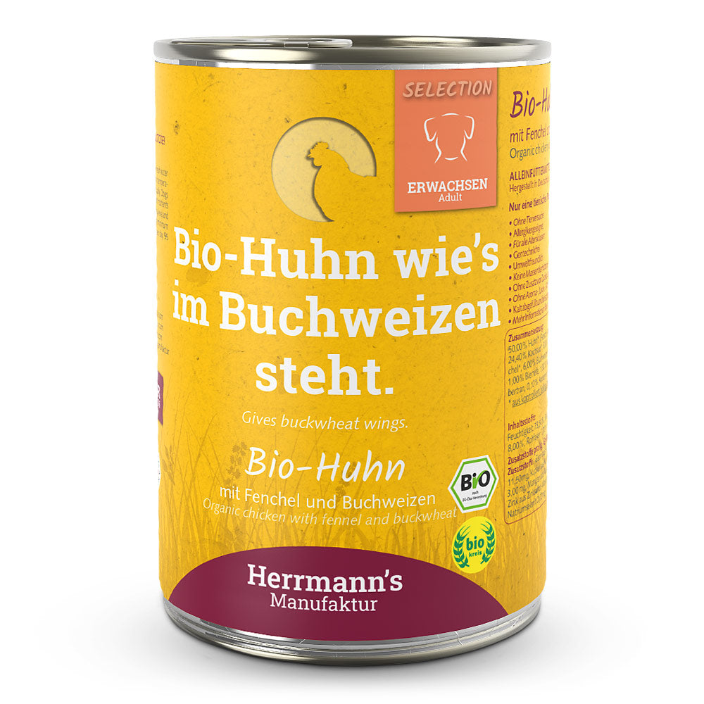 Herrmann's : Dog Adult Poulet bio avec Fenouil et Sarrasin
