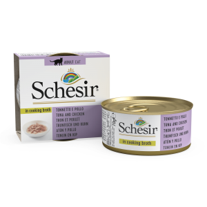 Schesir Katze Brühe Thunfisch und Huhn