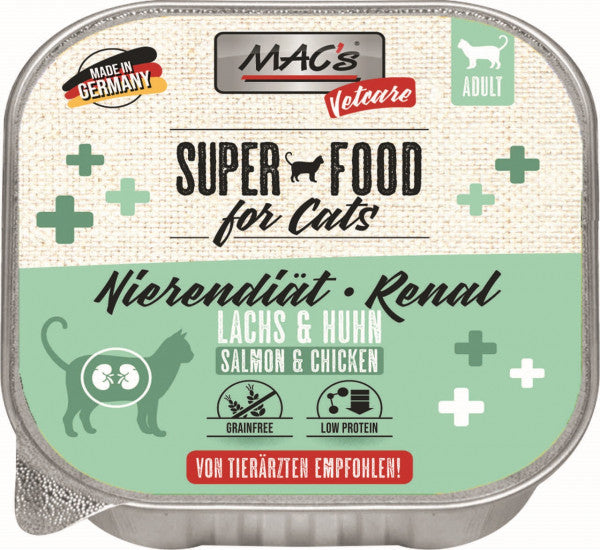Mac's Cat Vetcare Régime Rénal Saumon & Poulet