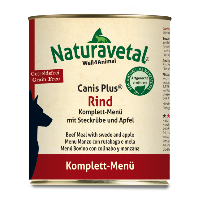 Naturavetal : Menu Complet Bœuf Canis Plus