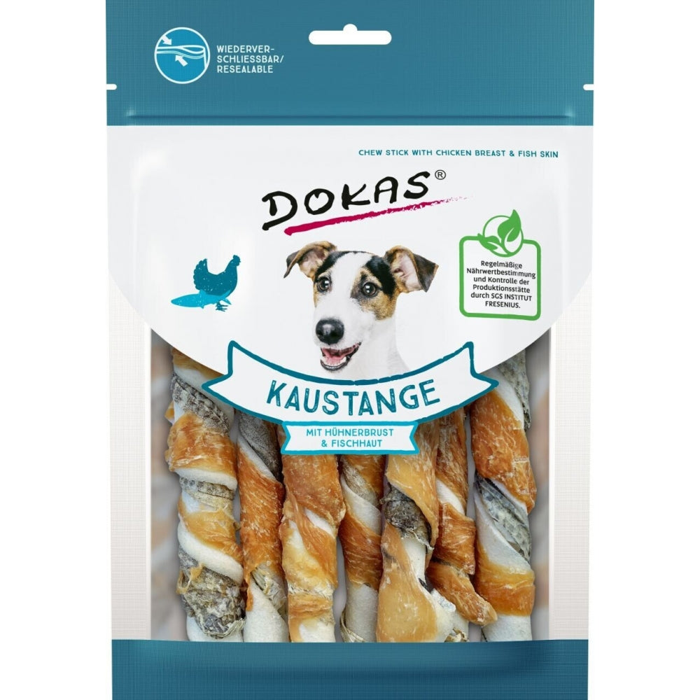 Dokas : Bâtonnet à mâcher à la poitrine de poulet & Peau de poisson