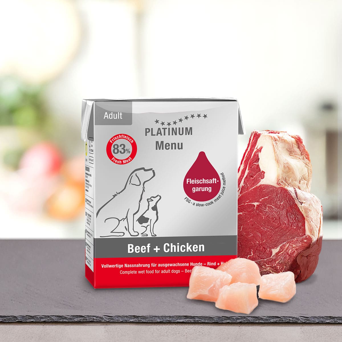 Platinum : Pâtée Chien Adult Bœuf & Poulet