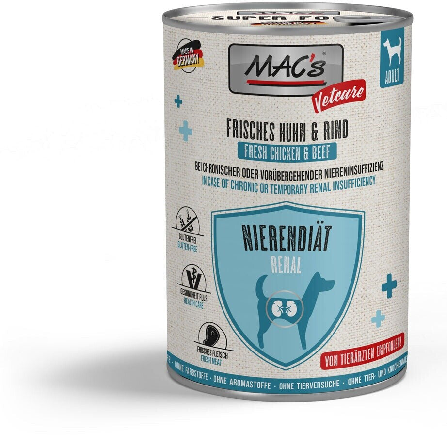 Mac's : Dog Vetcare Diète rénale Poulet & Bœuf