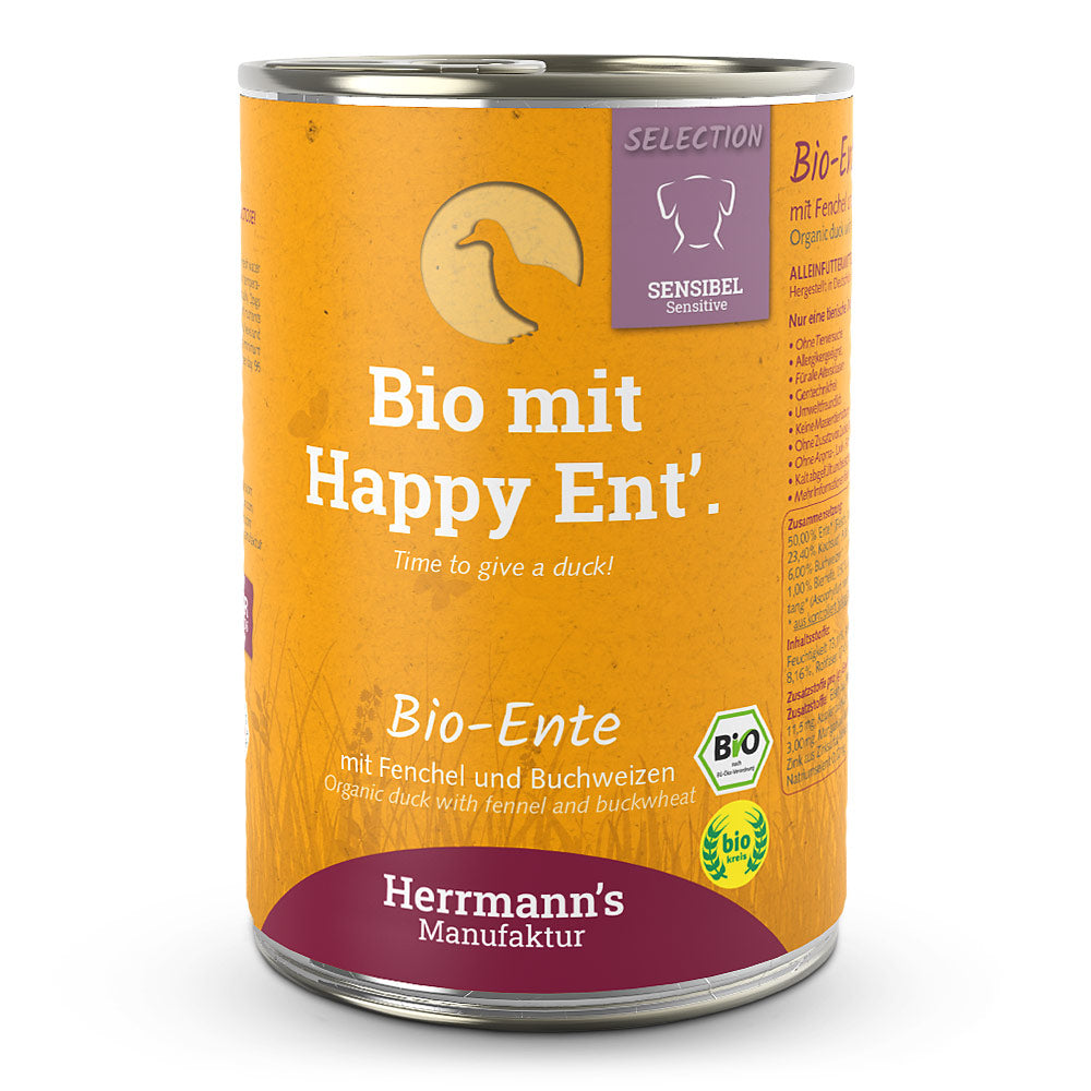 Herrmann's : Pâtée Chien Adult Sensible Canard bio avec Fenouil et Sarrasin