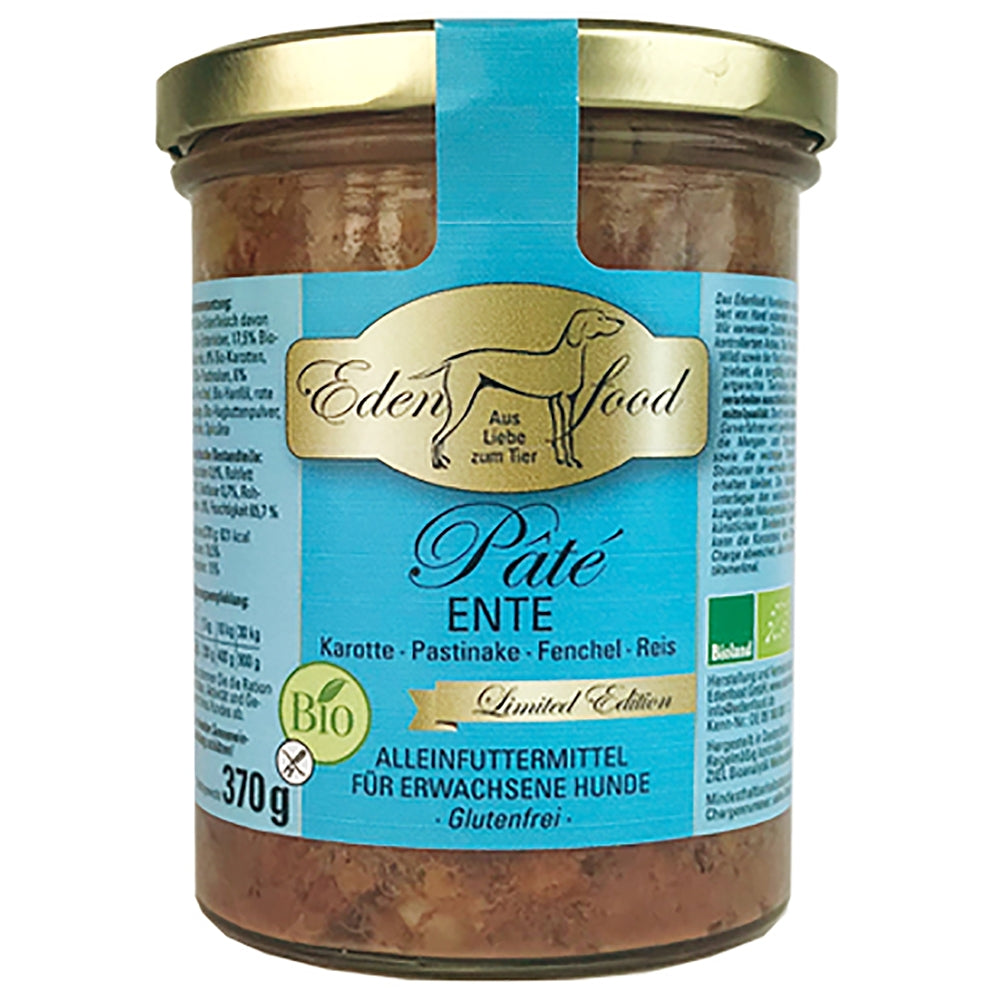 Edenfood Dog Limited Edition Bio-Menü Pâté Ente, Karotte & Pastinake