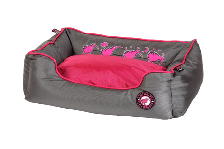 Kiwi Walker Running Border Bed Pink/Grey