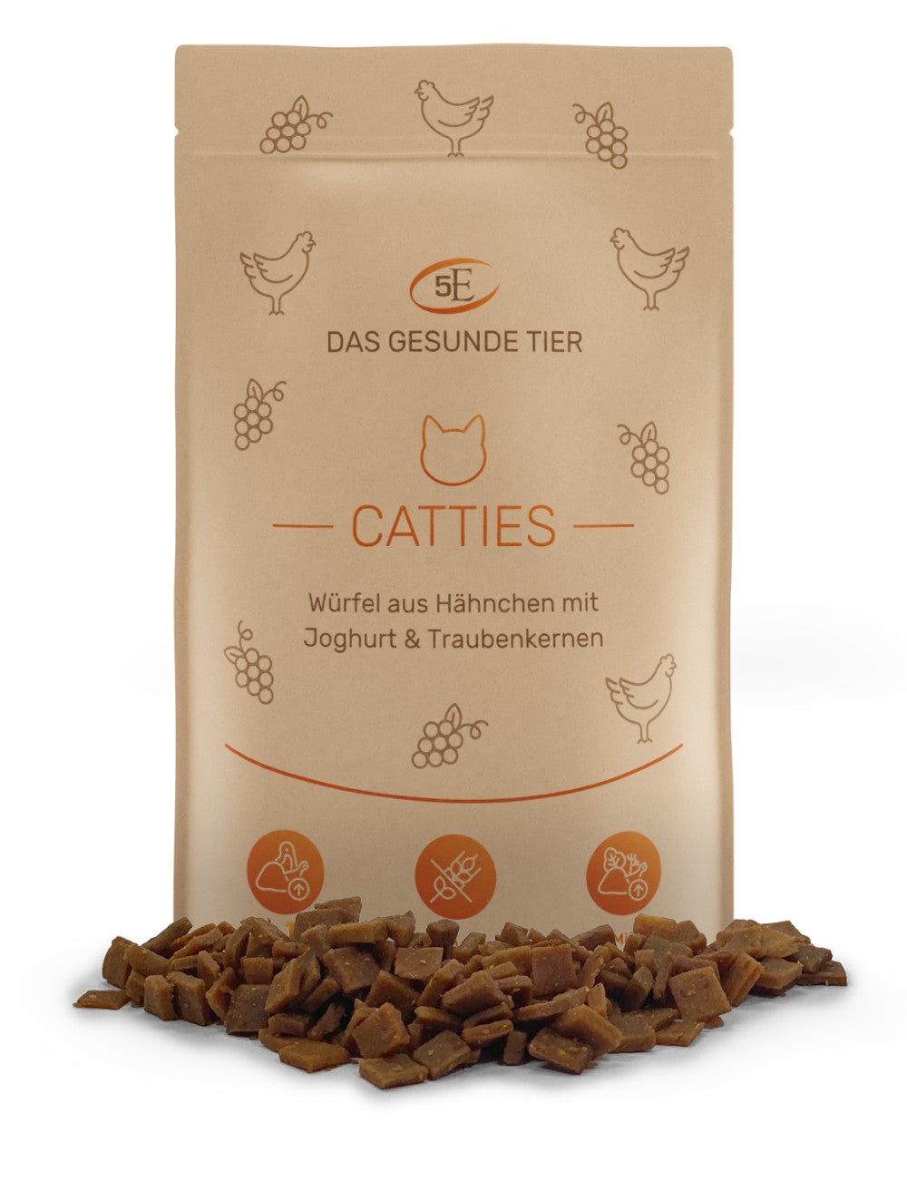 5 Elemente Snacks Catties Würfel Hähnchen