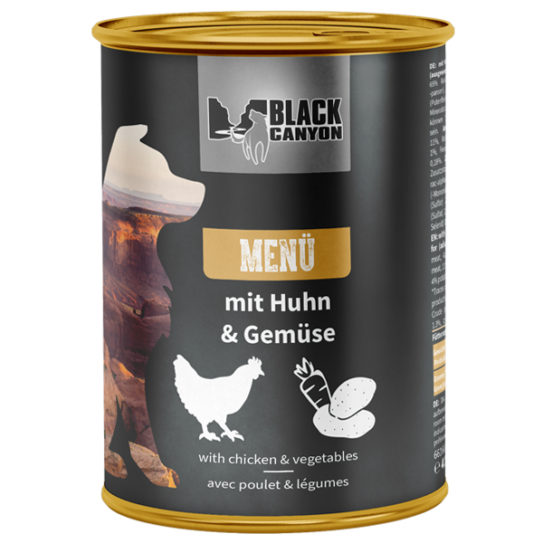 Black Canyon : Menu pour chien Poulet & Légumes