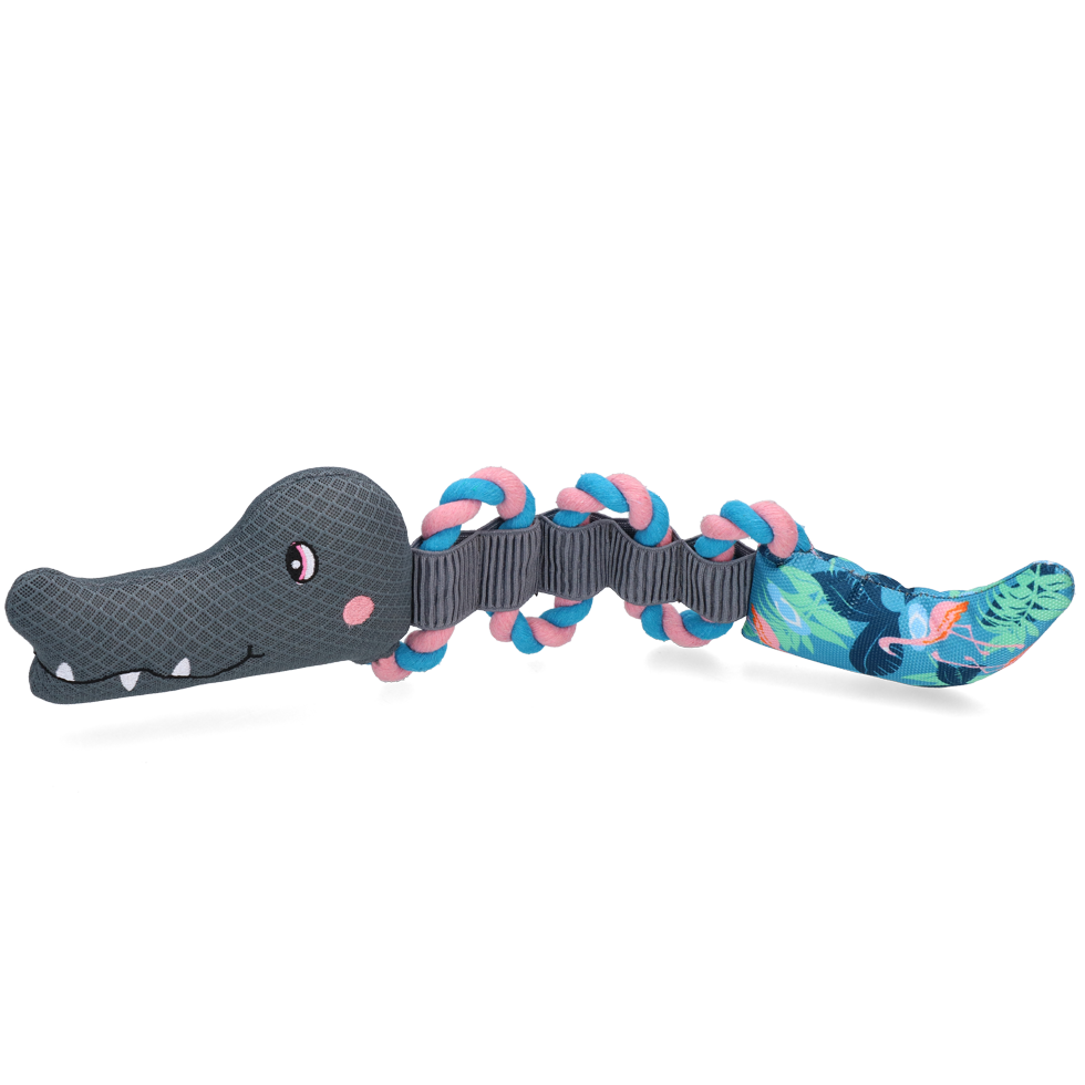 CoolPets Pull Me! Crocky Rope Flamingo