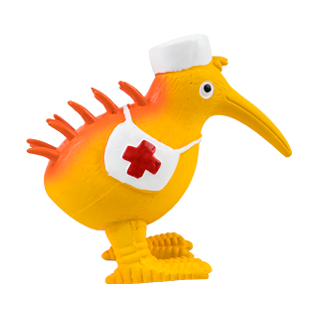 Kiwi Walker Character White Helmet