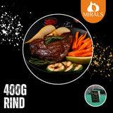 MIRALS Le fin du fin de bœuf sur son lit de courgettes et carottes, salade de pommes et poires