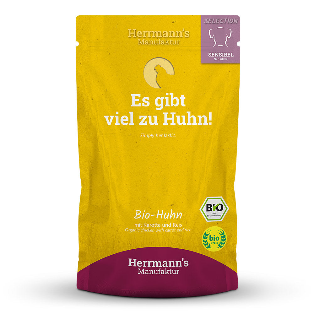 Herrmann's Dog Adulte Sensible Bio Poulet avec Carotte et Riz