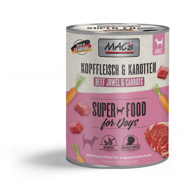 Mac's Dog Adult Viande de tête & Carottes