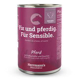 Herrmann's : Pâtée Chien Adult Sensible Cheval bio avec Patates douces et Courgettes