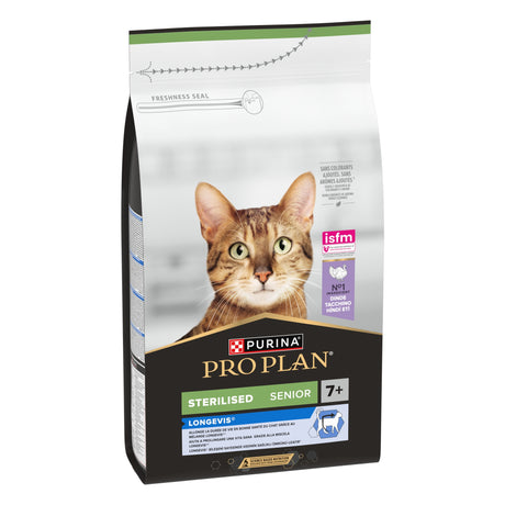 Pro Plan Longevis Senior Cat Food 7+ Sterilized Turkey