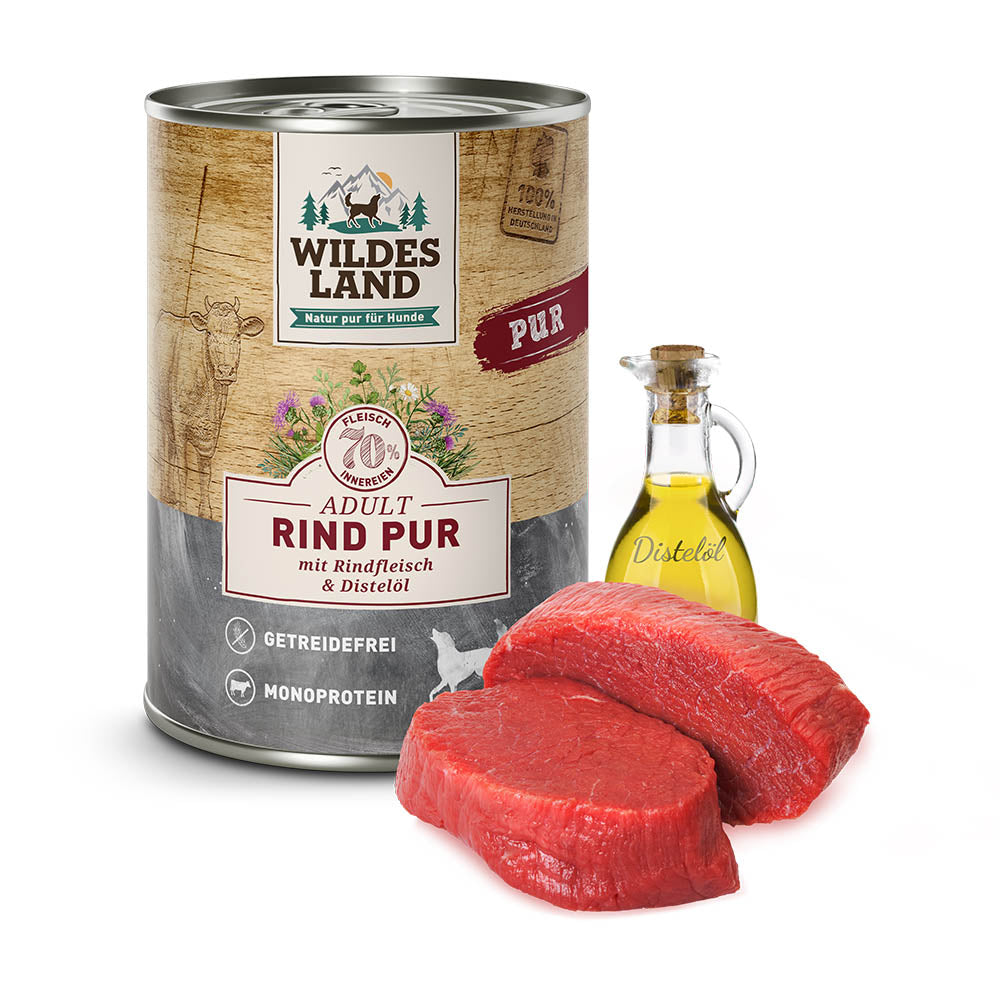 Wildes Land : Bœuf PUR avec huile de carthame (Chien)