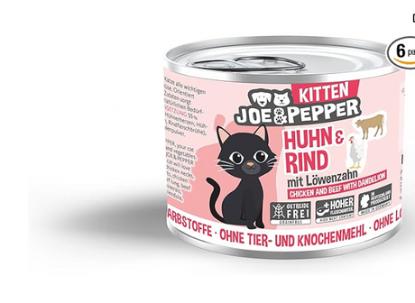 Joe & Pepper Cat Kitten Chicken & Beef