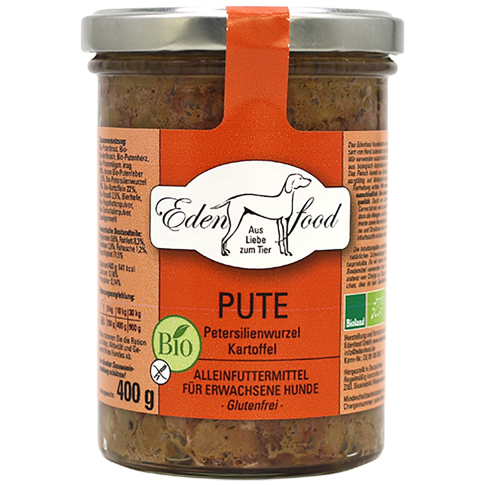 Edenfood : Dog Menu bio Dinde 1, Racine de persil & Pomme de terre