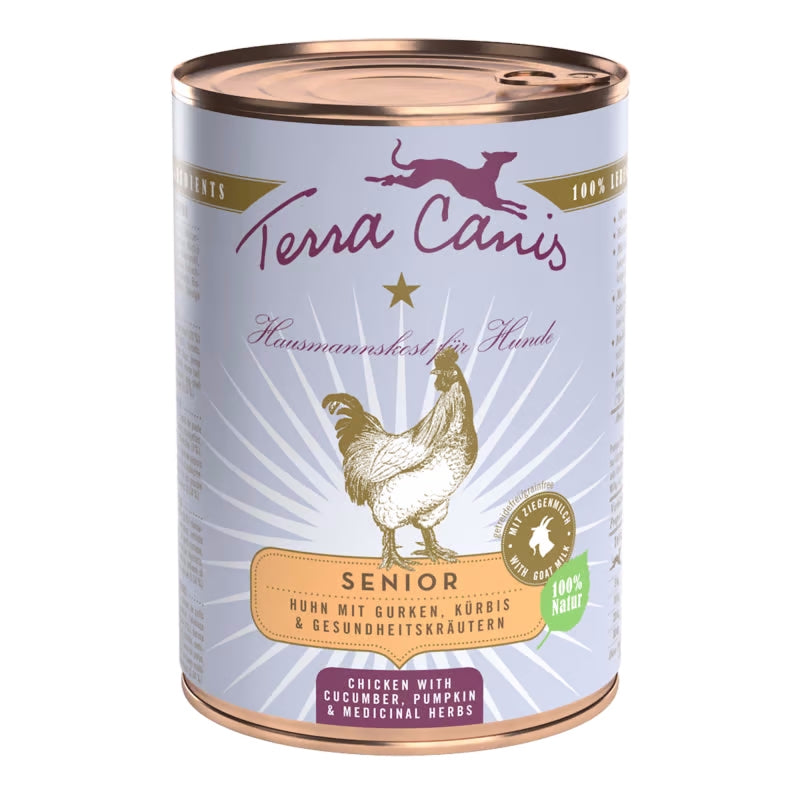 Terra Canis : Senior Poulet, Concombre, Potiron & Herbes de santé