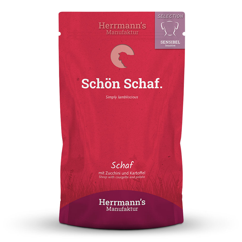 Herrmann's Dog Adulte Sensible Bio Mouton avec Courgette et Pommes de terre